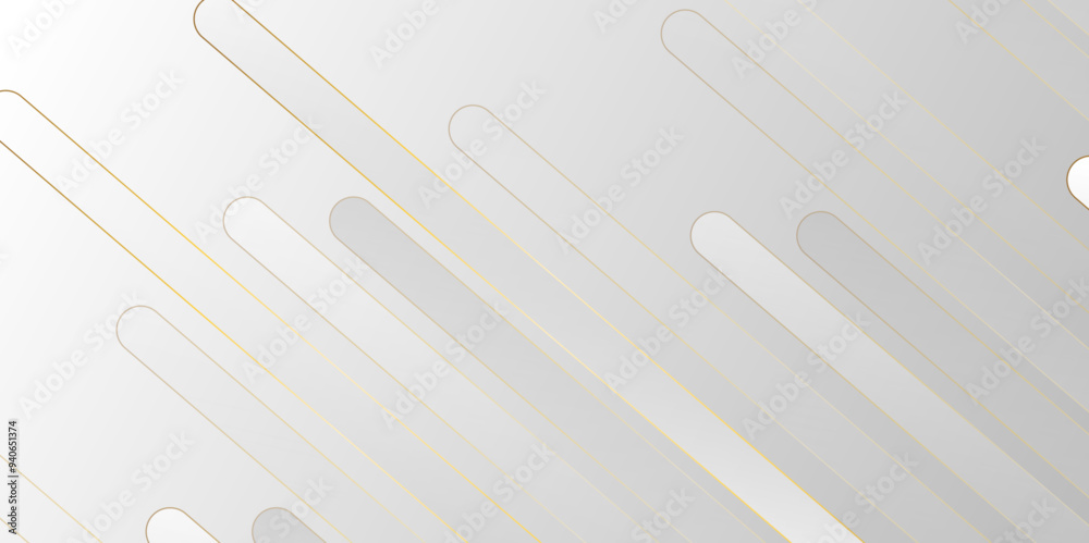 Aufkleber white gradient diagonal stripe line background. motion line golden stoke stripes layers business bac
