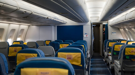 Obraz premium Empty Airplane Seats