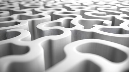Obraz premium Abstract White Maze