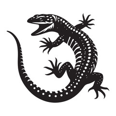 silhouette lizard