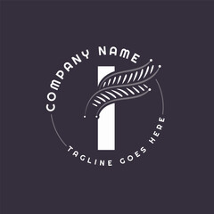 I Leaf Logo for Beauty, Fashion, and Cosmetics. Letter I Logo with Leaf