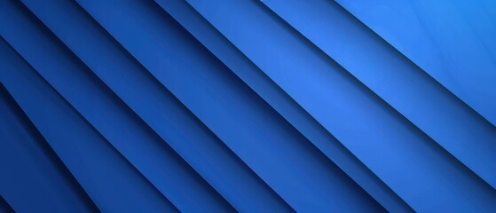 Obraz premium Elegant modern blue abstract backdrop, featuring a minimal color gradient, dark geometric shapes, 3D lines, and a luxurious cut paper effect for a premium web banner design.