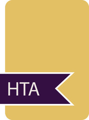 HTA File format icon label contour