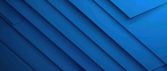 Elegant blue abstract backdrop, sleek minimal design, vibrant color gradient, dark tones, geometric shapes, 3D lines and stripes, luxurious cut paper or metal effect, futuristic web banner.