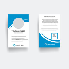 Creative and Modern corporate identity card design template. Company employee ID card design. Vector
