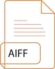 AIFF File extension icobn crisp corners thick outline