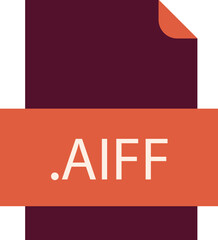 AIFF File icon fill crisp corners with doted lines