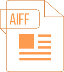 AIFF icon inside transparent outline and sharp corners