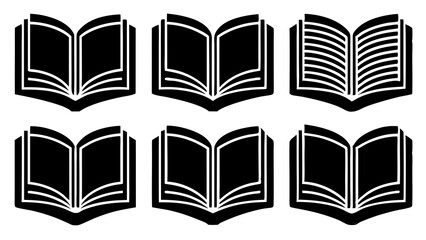 set of books vector illustration on white 