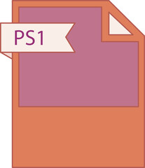 PS1 File format icon minimal