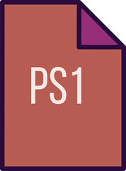 PS1 File icon fill crisp corner
