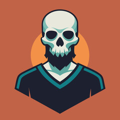 vintage skull t-shirt graphics trendy design  vector illustration 