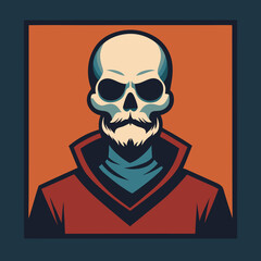 vintage skull t-shirt graphics trendy design  vector illustration 