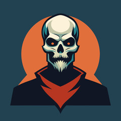 vintage skull t-shirt graphics trendy design  vector illustration 