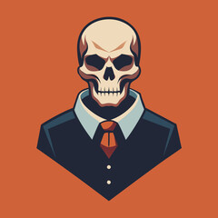 vintage skull t-shirt graphics trendy design  vector illustration 