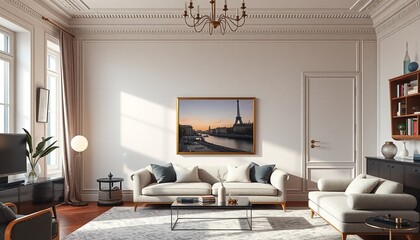 Old French rooms filled with antique furniture and ornate details, where soft light filters through lace curtains. Thick layers of oil paint depict the rich textures of the walls and vintage decor, Ge