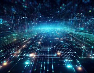 Fototapeta premium Artificial Intelligence and Big Data