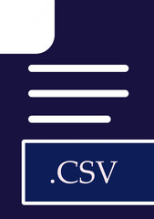 CSV File format icon fill inside