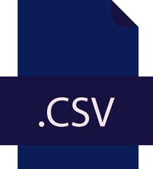 CSV File icon fill crisp corners with doted lines