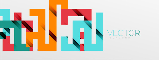 Color bend lines with shadow texture effect. Vector Illustration For Wallpaper, Banner, Background, Card, Book Illustration, landing page