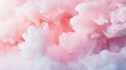 Fototapeta premium abstract pastel pink ink storm artwork, abstract illustration of ink diffusing in clear water without fully mixing, creating smoke-like patterns and fluid shapes