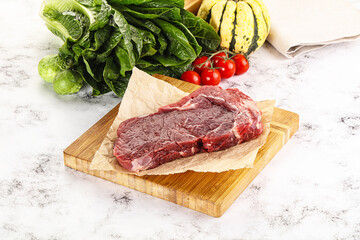 Raw rib eye beef premium steak