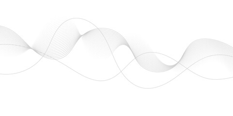 Abstract gray wave dynamic curve lines background. Energy technology concept modern backdrop design for business, presentation, banner.