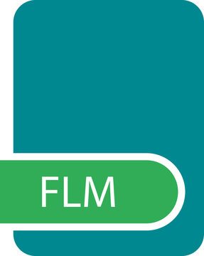 FLM File format icon with contour