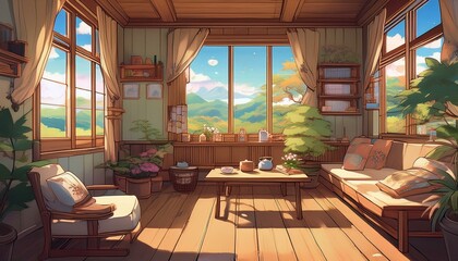 Fototapeta premium カントリー調の部屋