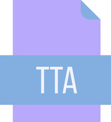 Obraz premium TTA File icon fill and outline crisp