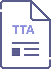 TTA File icon minimal outline with symbols