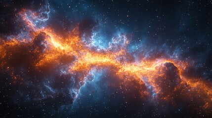 Fototapeta premium Cosmic Rays Illuminating Interstellar Gas and Dust in Space