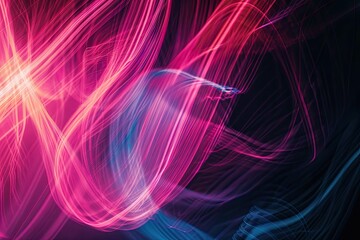 Obraz premium Modern Black Background Line Light Abstract