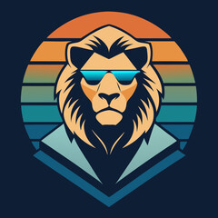  Lion head illustration for T-shirt design 