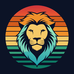 Obraz premium Lion head illustration for T-shirt design 