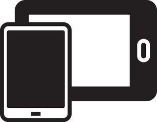 Tablet and Smartphone Glyph Icon