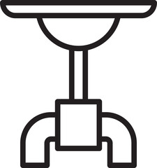 Round Table Line Icon