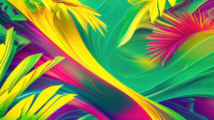 Abstract Tropical Colors: Inspiring Wallpaper and Background