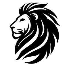 lion head tattoo, vector logo lion head silhouette