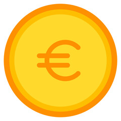 Euro, coin, currency, money, cash Icon