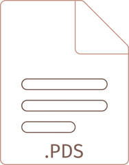 PDS black empty outline doc icon