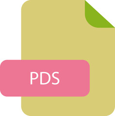 PDS file extension icon rounded corners and deep color