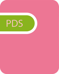 PDS File icon black fill and empty for symbol