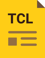 TCL with deep and minimal colors and folded icon