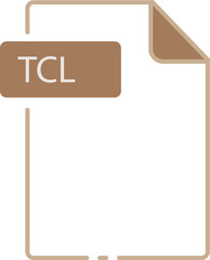 TCL File format minimal icon outline