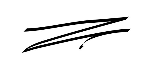 Line marker underline shape, underlining with a Black line, crossing out red line. Pencil mark vector illustration