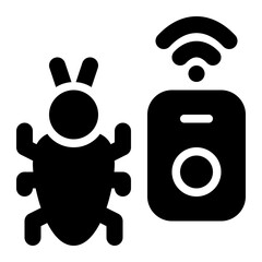 smart, pest control, bugs, insects, electronic, control, pest repellent solid or glyph icon