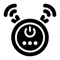 smart, vacuum cleaner, robot, smart cleaning, automation, smart home, internet of things, iot solid or glyph icon