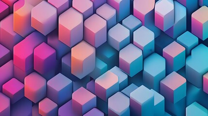 A modular vector background composed of interlocking geometric shapes, using contrasting colors and gradients to create depth and a modern aesthetic 
