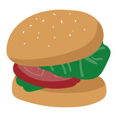 Burger ood Illustration